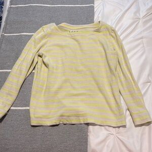 LOFT Yellow and White Long Sleeve Tee